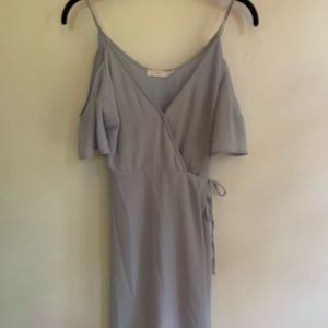 Lush wrap dress with shoulder cut out ✨